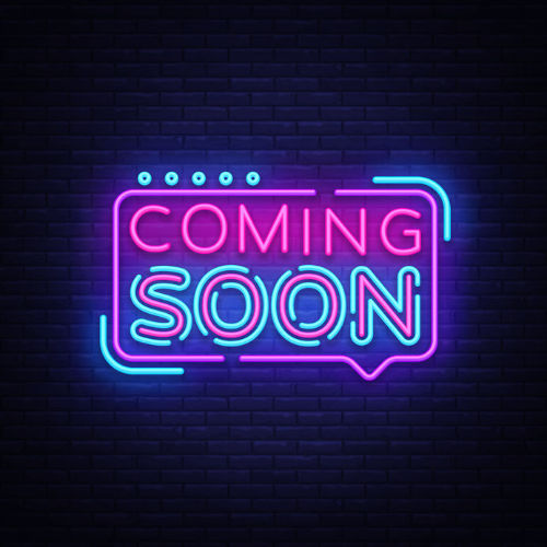 Coming Soon neon sign